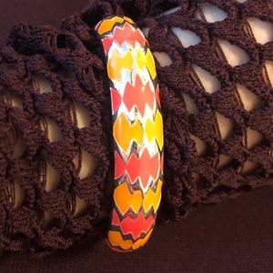 Yellow and red bangle